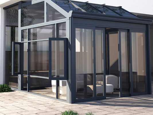 ODM All Season Sunroom Rectangle , Aluminium Sun Shade Louvres For Garden