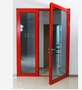Thermal Break Aluminum Swing Doors Outward Swinging French Double Tempered Glass