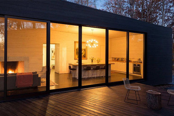 Satin Anodized Builders Warehouse Aluminium Sliding Doors With Glass Panels