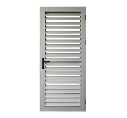 White Color Surface Glass Louver Doors , Aluminium Frame French Doors ISO14001